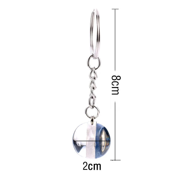 USA Independence Day Keychains United States Flag Statue of Liberty July Fourth Jewelry Two Sides Glass Ball Pendant Key Chains