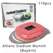Large Sports Soccer Toys 3D Building Model World Cup Football Stadiums Puzzle Model Kit DIY Toy for Adult Kids Real Madrid Fan