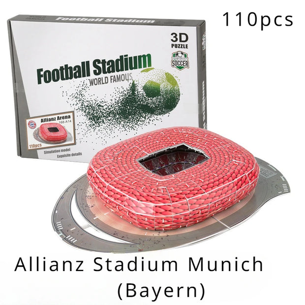 Large Sports Soccer Toys 3D Building Model World Cup Football Stadiums Puzzle Model Kit DIY Toy for Adult Kids Real Madrid Fan