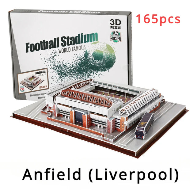 Large Sports Soccer Toys 3D Building Model World Cup Football Stadiums Puzzle Model Kit DIY Toy for Adult Kids Real Madrid Fan