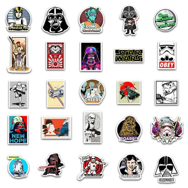 50× Star Wars Vinyl Stickers | Waterproof Graffiti Decals for Laptop, Phone & More