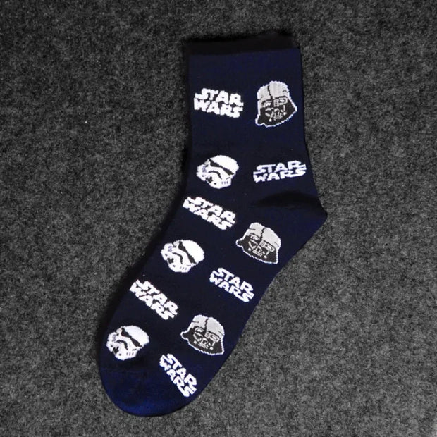 Star Wars Crew Socks by Hasbro | Cotton Mid-Tube Socks for Men & Women