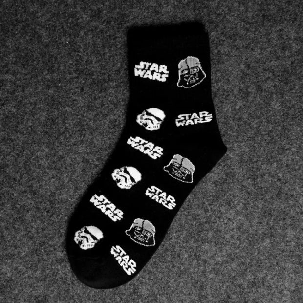 Star Wars Crew Socks by Hasbro | Cotton Mid-Tube Socks for Men & Women