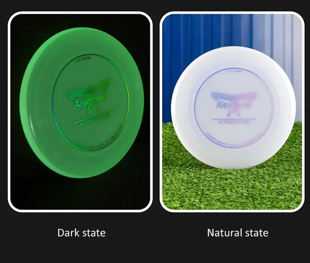 Ultimate Nightlight Flying Discs 175g Noctilucent Swirling Flying Saucer for Adult Teens Beach Backyard Camping Outdoor Sports
