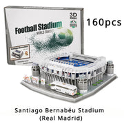 Large Sports Soccer Toys 3D Building Model World Cup Football Stadiums Puzzle Model Kit DIY Toy for Adult Kids Real Madrid Fan