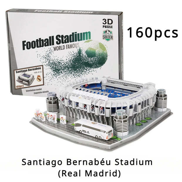 Large Sports Soccer Toys 3D Building Model World Cup Football Stadiums Puzzle Model Kit DIY Toy for Adult Kids Real Madrid Fan