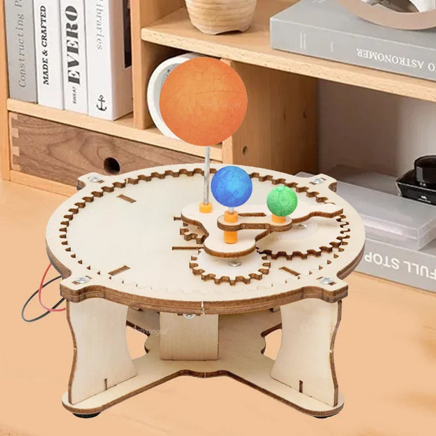 Wooden Sun Earth Moon Planet Toy Educational Scientific Experiment Kit