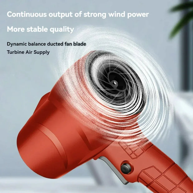 Mini Turbo Jet Fan Wireless Blower Super Powerful Stepless Speed Turbojet Rechargeable Air Blower Air Pressure Violent Fan