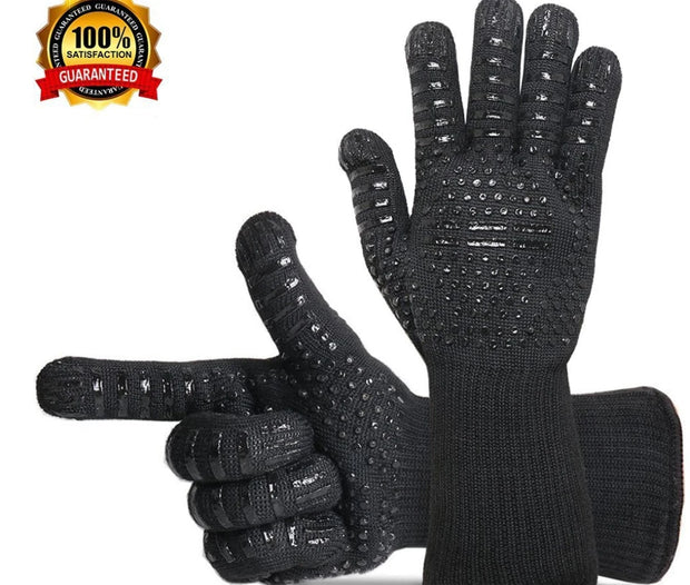 BBQ Gloves High Temperature Resistance Oven Mitts 500 800 Degrees Fireproof Barbecue Heat Insulation Microwave Oven Gloves