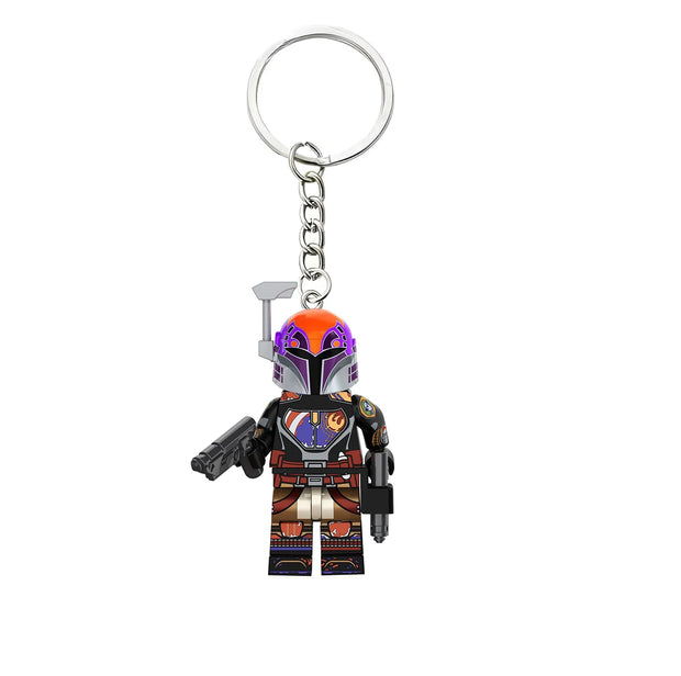 Star Wars Mini Figure Keychain | Darth Vader, Luke, Ahsoka – Block Style