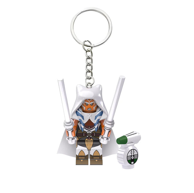 Star Wars Mini Figure Keychain | Darth Vader, Luke, Ahsoka – Block Style