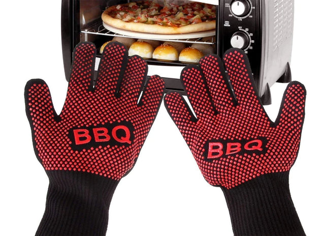 BBQ Gloves High Temperature Resistance Oven Mitts 500 800 Degrees Fireproof Barbecue Heat Insulation Microwave Oven Gloves