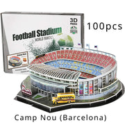 Large Sports Soccer Toys 3D Building Model World Cup Football Stadiums Puzzle Model Kit DIY Toy for Adult Kids Real Madrid Fan