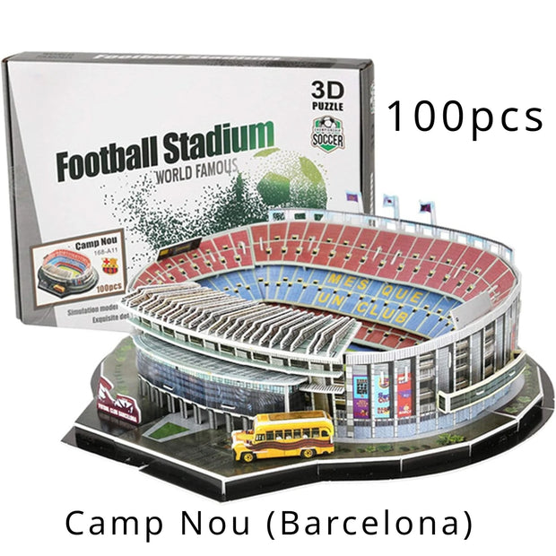 Large Sports Soccer Toys 3D Building Model World Cup Football Stadiums Puzzle Model Kit DIY Toy for Adult Kids Real Madrid Fan