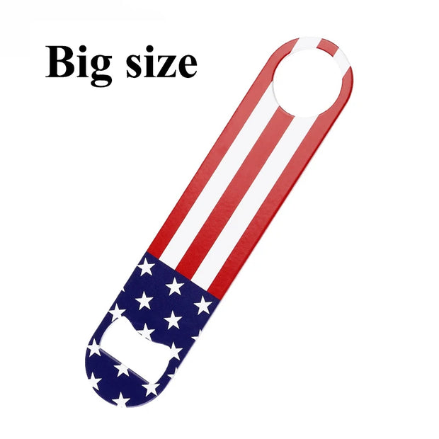 USA Flag Bottle Opener, Heavy Duty Stainless Steel Beer Opener, Souvenir Gift