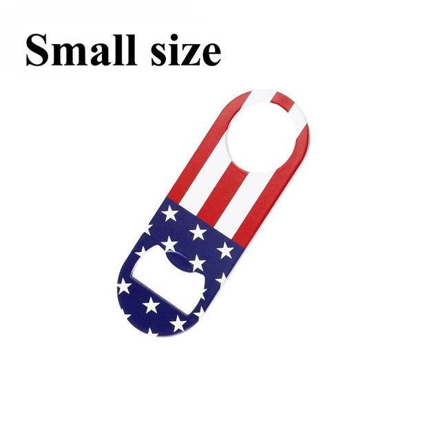 USA Flag Bottle Opener, Heavy Duty Stainless Steel Beer Opener, Souvenir Gift