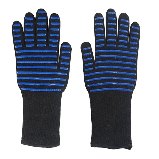 BBQ Gloves High Temperature Resistance Oven Mitts 500 800 Degrees Fireproof Barbecue Heat Insulation Microwave Oven Gloves