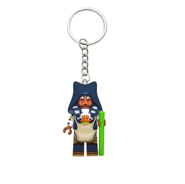 Star Wars Mini Figure Keychain | Darth Vader, Luke, Ahsoka – Block Style