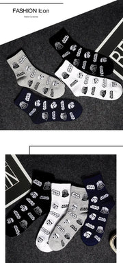 Star Wars Crew Socks by Hasbro | Cotton Mid-Tube Socks for Men & Women