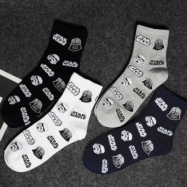 Star Wars Crew Socks by Hasbro | Cotton Mid-Tube Socks for Men & Women