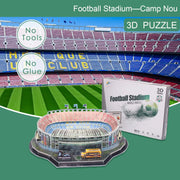 Large Sports Soccer Toys 3D Building Model World Cup Football Stadiums Puzzle Model Kit DIY Toy for Adult Kids Real Madrid Fan