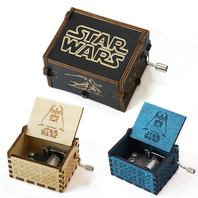 Star Wars Wooden Music Box | Hand-Cranked Collectible Gift
