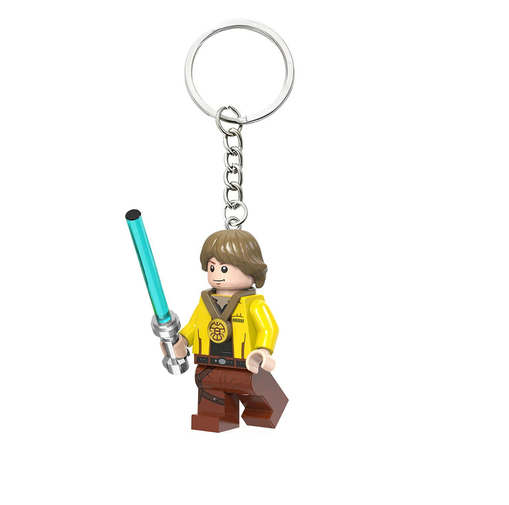 Star Wars Mini Figure Keychain | Darth Vader, Luke, Ahsoka – Block Style