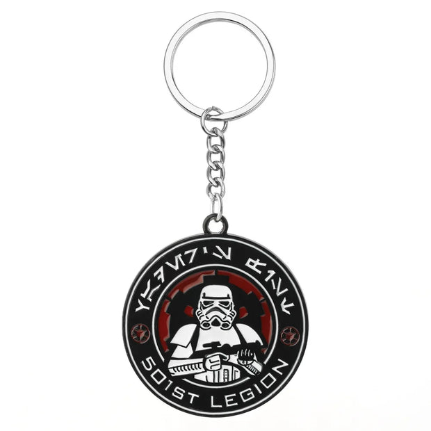 Star Wars R2-D2 & Mandalorian Keychain | Metal Cartoon Pendant by Disney