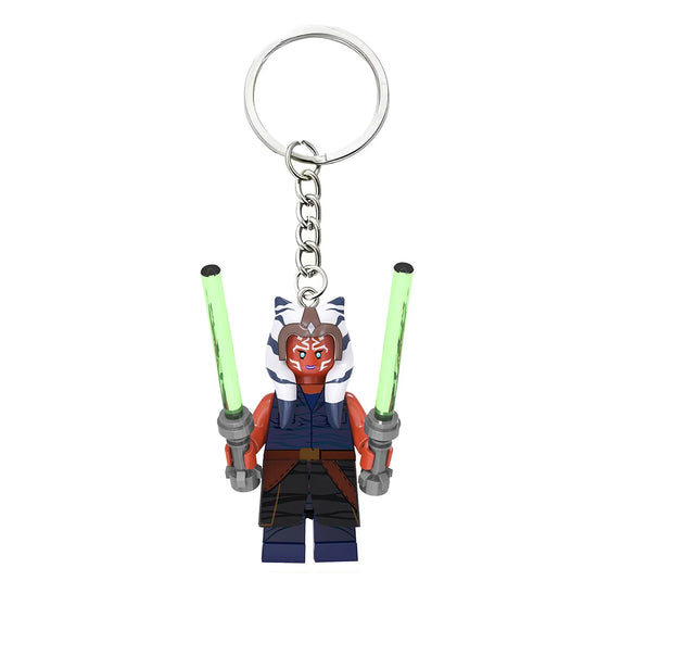 Star Wars Mini Figure Keychain | Darth Vader, Luke, Ahsoka – Block Style