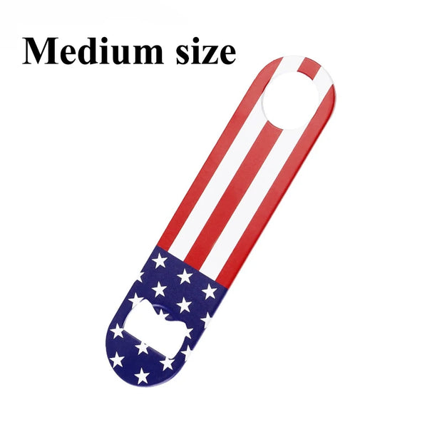 USA Flag Bottle Opener, Heavy Duty Stainless Steel Beer Opener, Souvenir Gift