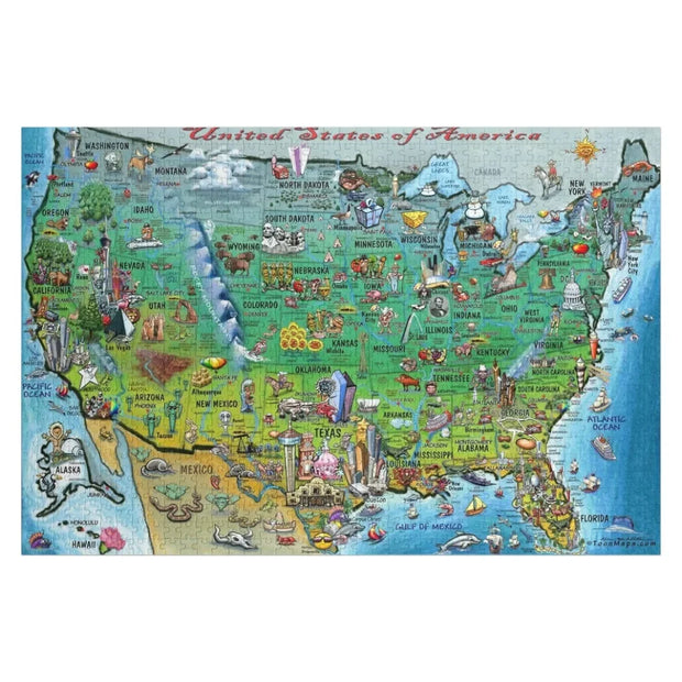 USA Fun Map Jigsaw Puzzle Custom Wood Name Woodens For Adults Custom Gifts Puzzle