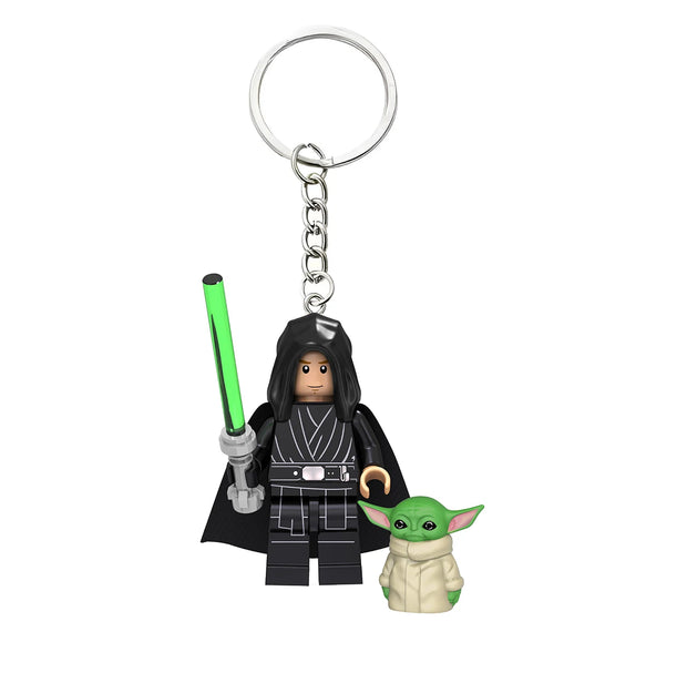 Star Wars Mini Figure Keychain | Darth Vader, Luke, Ahsoka – Block Style