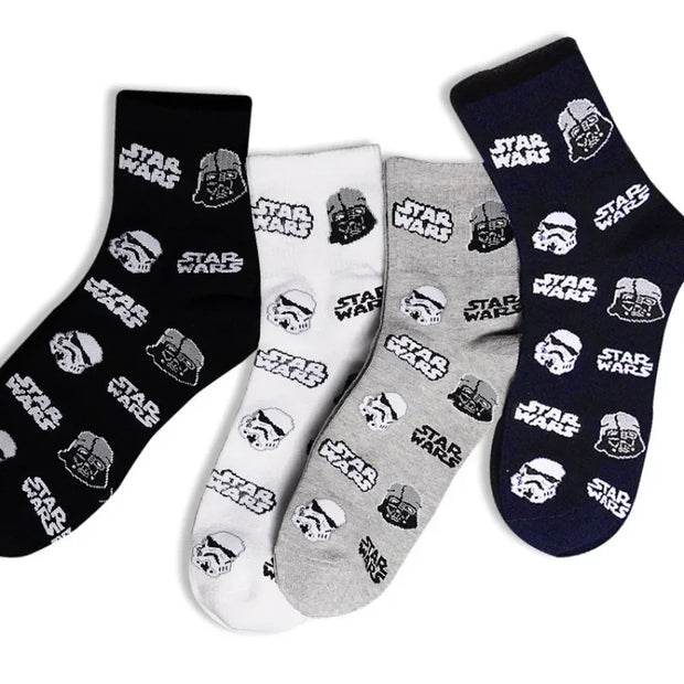 Star Wars Crew Socks by Hasbro | Cotton Mid-Tube Socks for Men & Women
