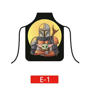 Star Wars Darth Vader Cartoon Digital Printing Women Men Kitchen Cooking Anti-Fouling Waterproof Apron