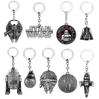 Star Wars R2-D2 & Mandalorian Keychain | Metal Cartoon Pendant by Disney