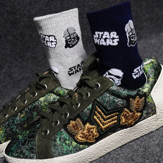 Star Wars Crew Socks by Hasbro | Cotton Mid-Tube Socks for Men & Women