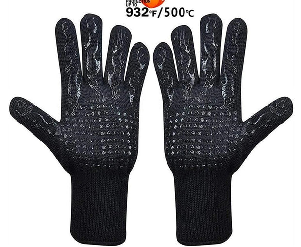 BBQ Gloves High Temperature Resistance Oven Mitts 500 800 Degrees Fireproof Barbecue Heat Insulation Microwave Oven Gloves