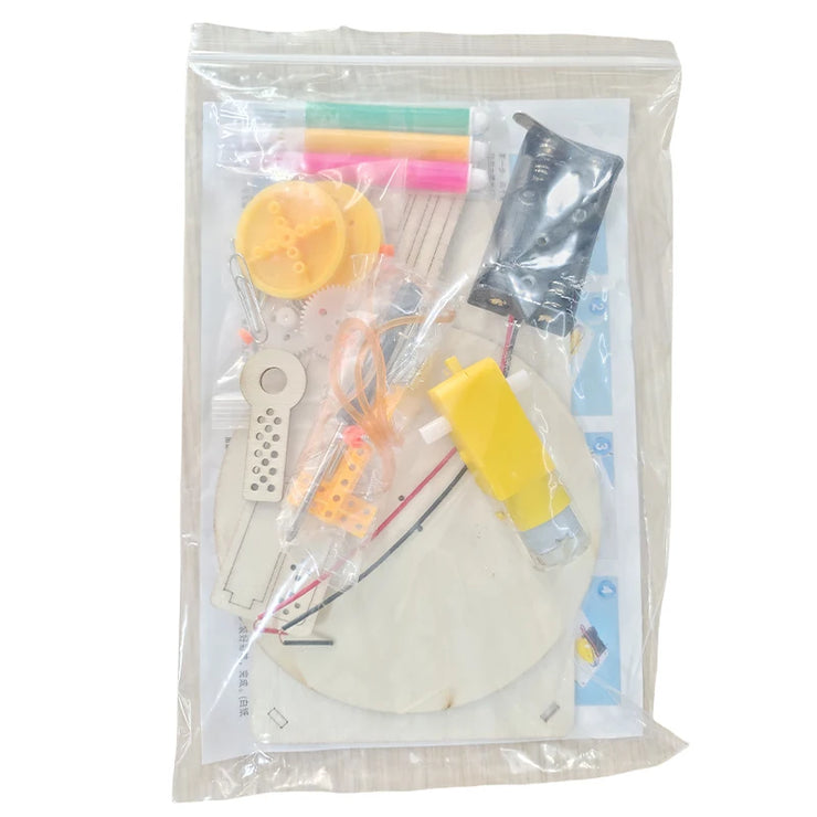 Wooden electric plotter Kids Model Automatic Painting Kits Experiment
