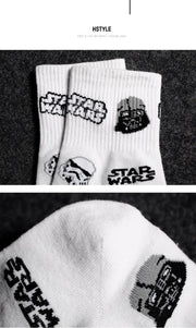 Star Wars Crew Socks by Hasbro | Cotton Mid-Tube Socks for Men & Women