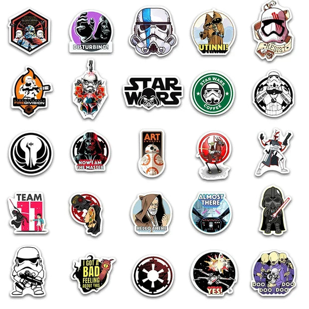 50× Star Wars Vinyl Stickers | Waterproof Graffiti Decals for Laptop, Phone & More