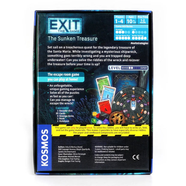 The Sunken Treasure Exit: The Game Kosmos Card Game Family-Friendly, Card-Based At-Home Escape Room Experience for 1 To 4 Player