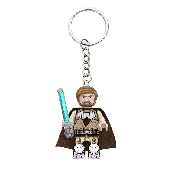 Star Wars Mini Figure Keychain | Darth Vader, Luke, Ahsoka – Block Style