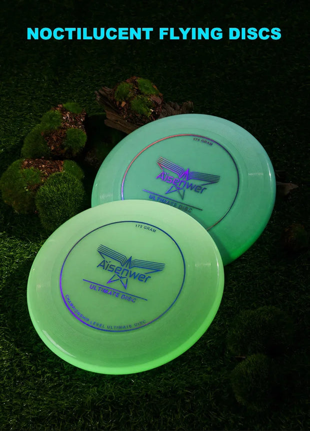 Ultimate Nightlight Flying Discs 175g Noctilucent Swirling Flying Saucer for Adult Teens Beach Backyard Camping Outdoor Sports
