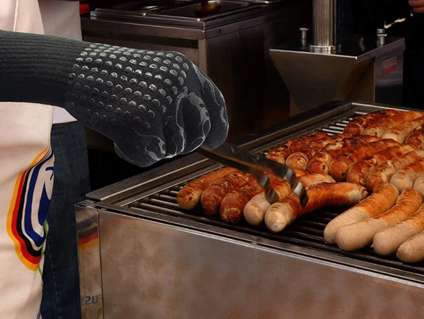 BBQ Gloves High Temperature Resistance Oven Mitts 500 800 Degrees Fireproof Barbecue Heat Insulation Microwave Oven Gloves