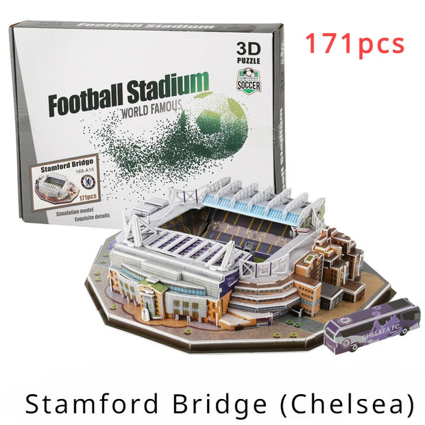 Large Sports Soccer Toys 3D Building Model World Cup Football Stadiums Puzzle Model Kit DIY Toy for Adult Kids Real Madrid Fan