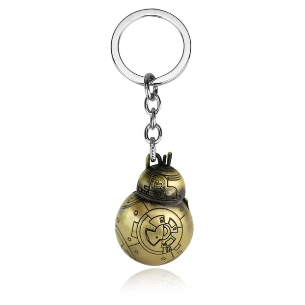 Star Wars R2-D2 & Mandalorian Keychain | Metal Cartoon Pendant by Disney